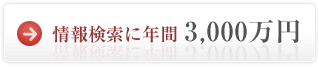 情報検索に年間3,000万円